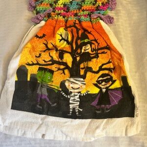 Halloween Yarn topped Kitchen Towel Dress New